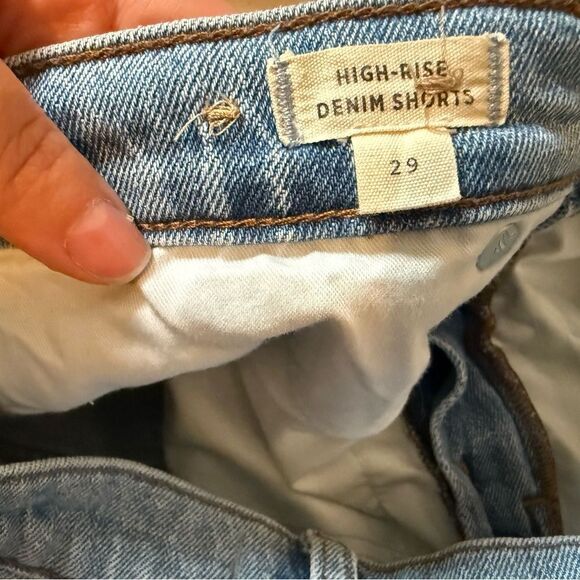 Madewell Blue Distressed Jean Shorts - Picture 4 of 6